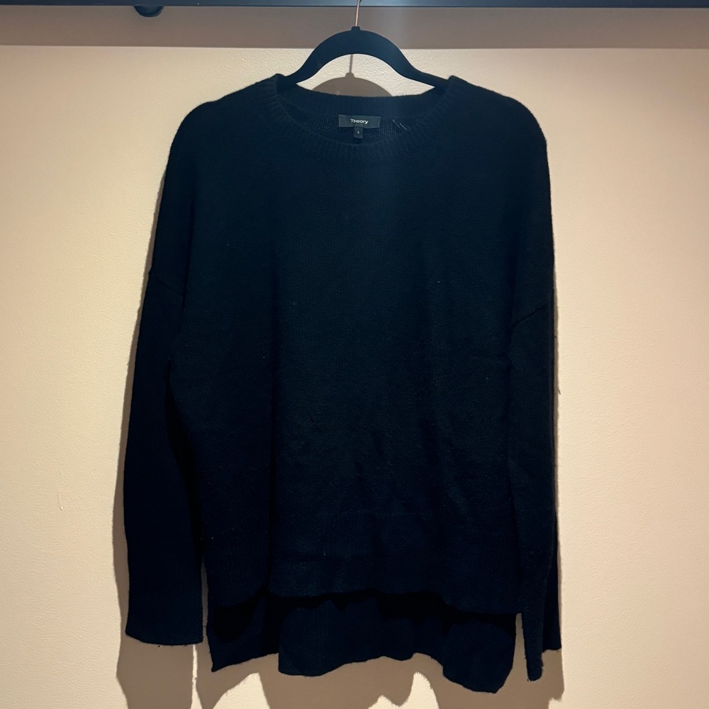 Theory black cashmere sweater